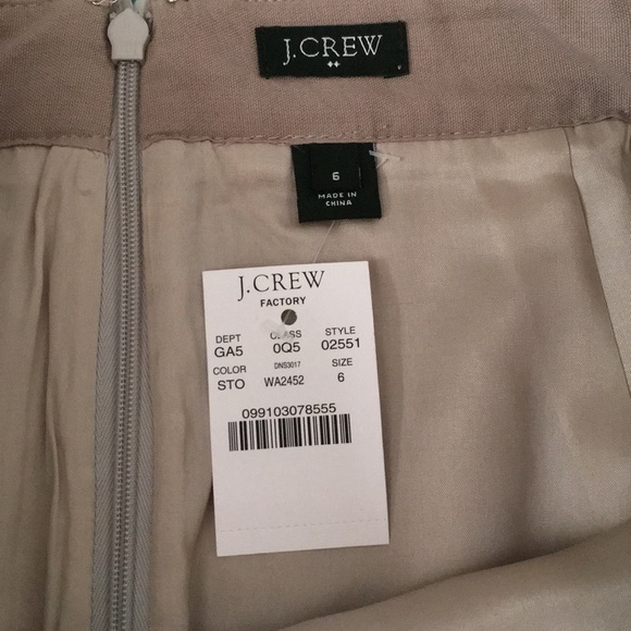 NWT J. Crew Factory Beige Wool Mini Skirt - Picture 3 of 3